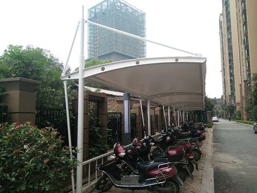 膜结构自行车棚案例