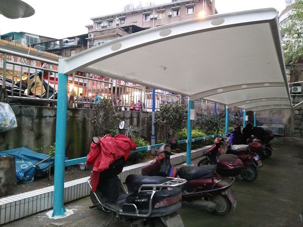 膜结构自行车棚案例
